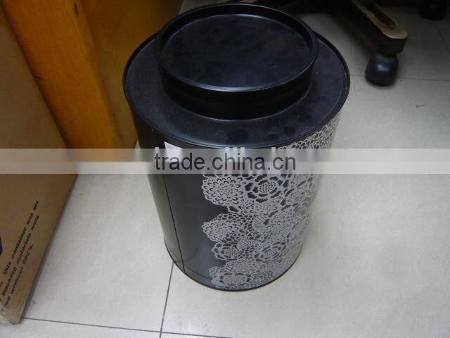 Big Tea Canister with Painting Design