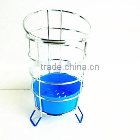 43021 Steel Wire Sink Basket Cutlery Holder Cooking Utensils Storage Kitchen Rack