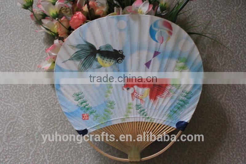 Beautiful and Cute bamboo paper Japanese fan