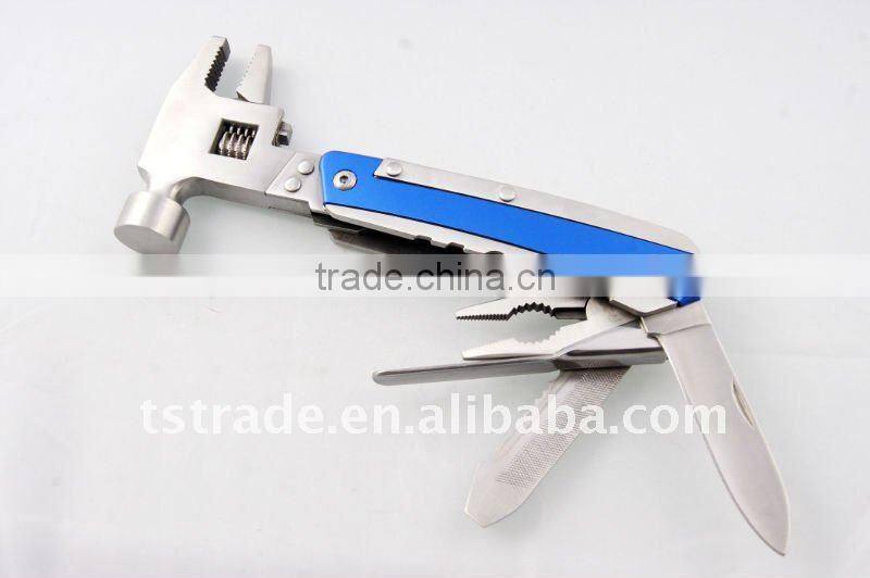 2014 Blue multi tool stainless steel hammer promotion gift hammer multi hammer with flashlight