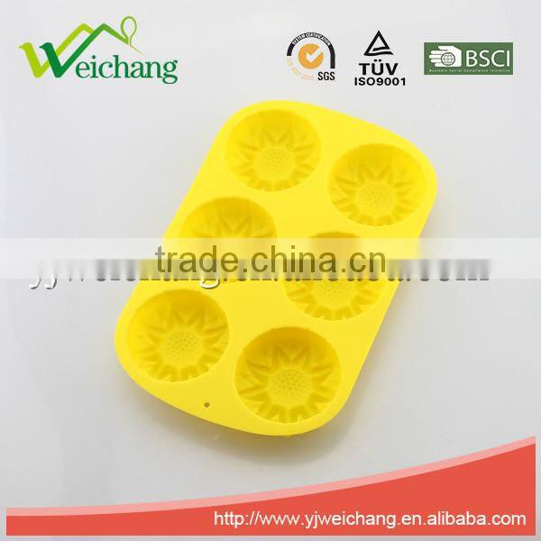WCJB2738 Silicone Flower Shape Cake Molds Candy Mold & Ice Cube DIY Baking Trays Chocolate Jelly Pan