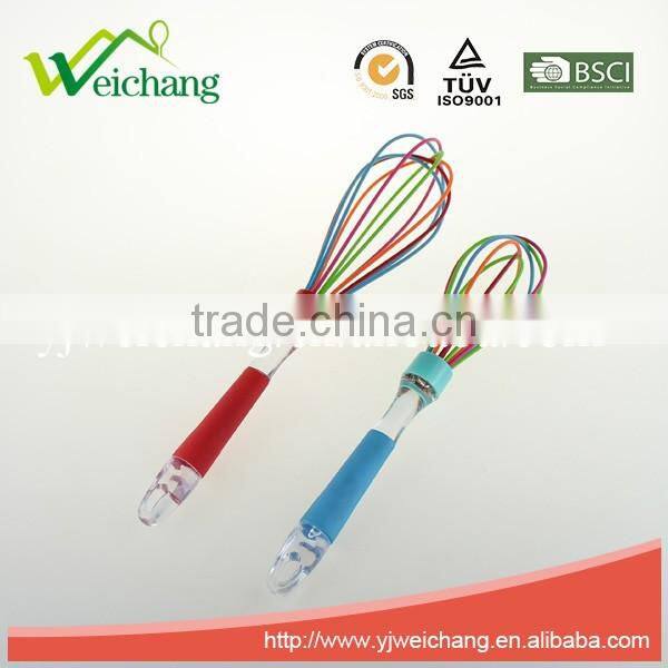 WCJ857 Food Grade Eco-friendly Silicone Egg Whisk Hot Sale Kitchen Egg Beater