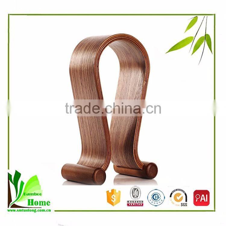 Superior quality cheap natural bamboo stand for headphones