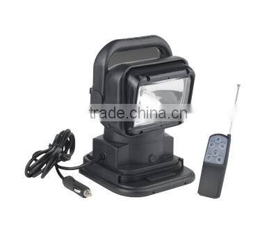 Waterproof ip68 Powerful 50W CREE 12V 24V Military Portable led marine remote searchlight