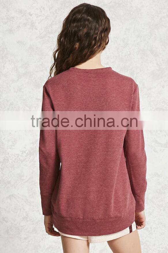 Plus Size Women Clothing 2017 High Low Fleece Solid Lightweight Knit No Hooded Sweatshirt Round Neck Super Oversized Hoodie