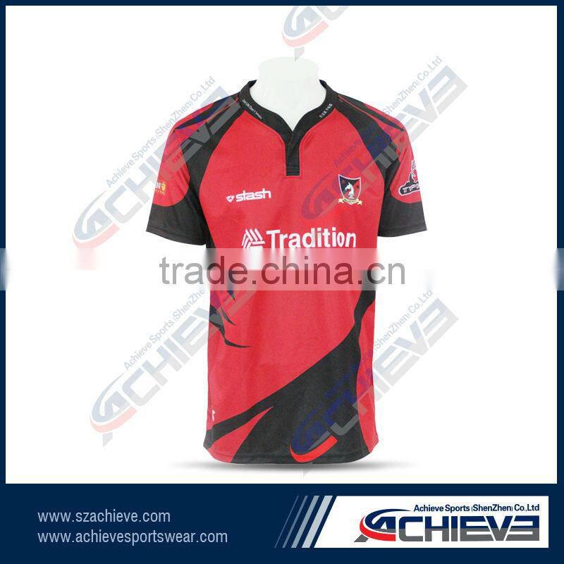 Custom sublimated print rugby jerseys/rugby shirt