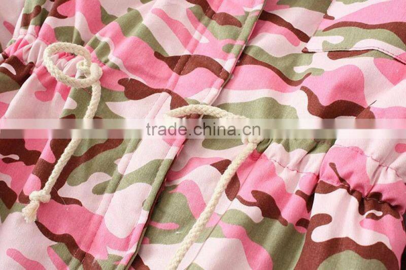 Women's Thicken Camouflage Fleece Faux Fur Warm Winter Coat Hooded Parka Overcoat Jacket