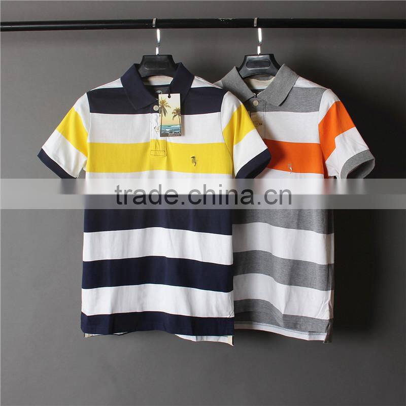 T Shirt Cotton Yarn Dyed Shirt , Polo Shirts Customized Logo ,Short Sleeve Yarn Dye Polo Shirt