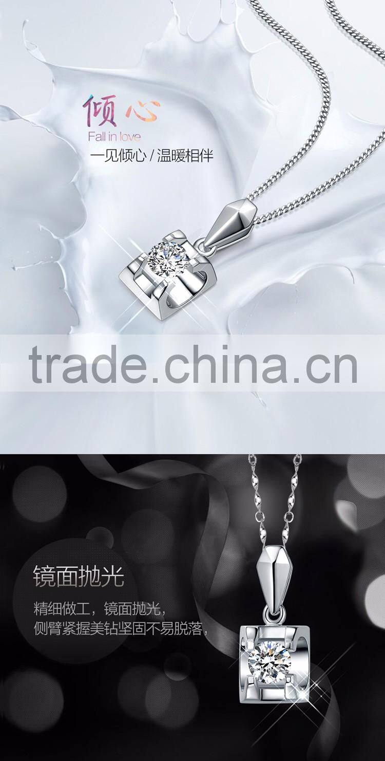Professional Promotional Diamond White Gold Necklace