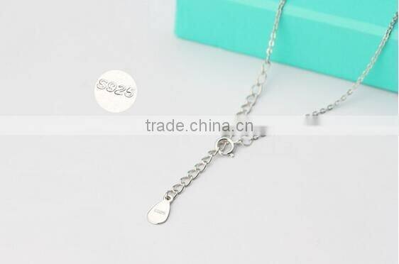 Wholesale new fashion European Christmas style 925 sterling silver snow chain necklace