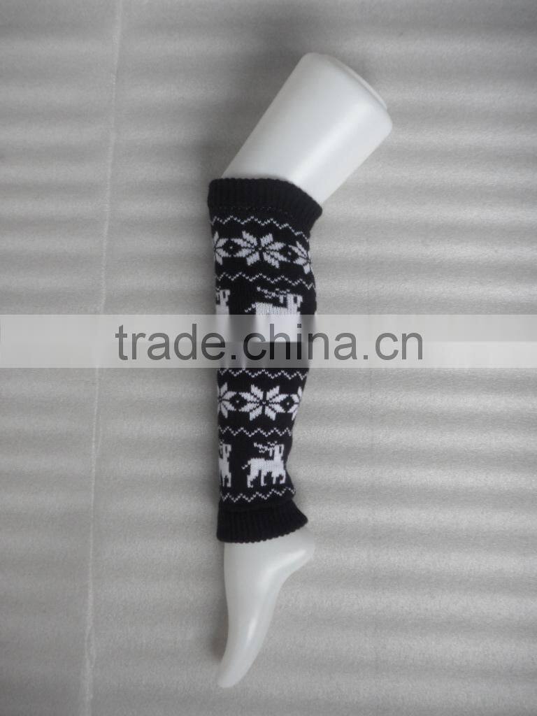 Adult thickened foot sock hemp flower heated leg warmers