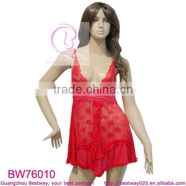 Valentine transparent sexy lingerie