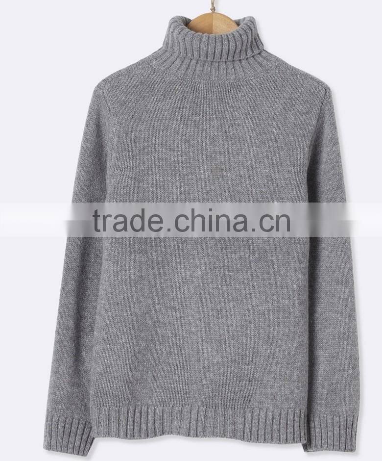 Boy's fashion soft turtleneck refined cables wool sweater (BKNB03)