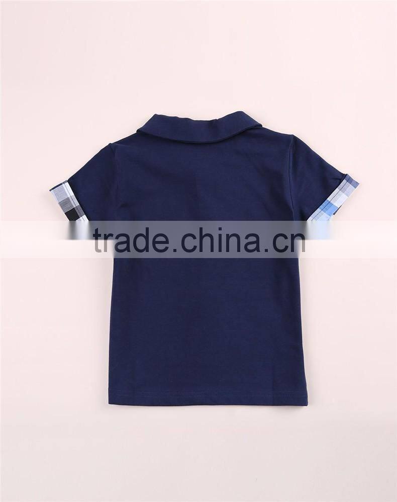 Boys Gender Knitting,Plain Dyed Children Polo t shirt the sleeves with lace