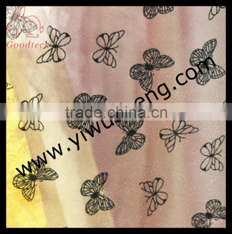 Beautiful swallowtail butterfly printing tutu tulle, 100% nylon tutu tulle, wedding decoration