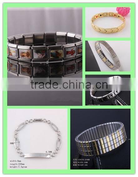 Fashion italian costume jewelry Cool Rhodium Color Man Bracelet Stainless Steel heavy chain link Bangle