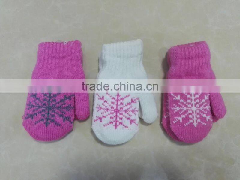 Knit Cheap Kids Mittens Funny Cute Colored Magic Children Gloves Wholesale