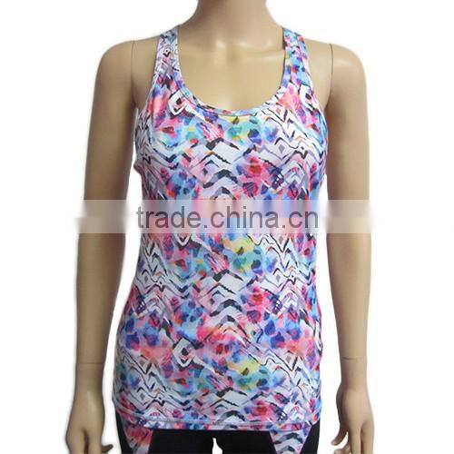New Custom Fitness Yoga Tank Top Fancy Sublimation Fitness Clothing Women Wholesale Fitness Clothing