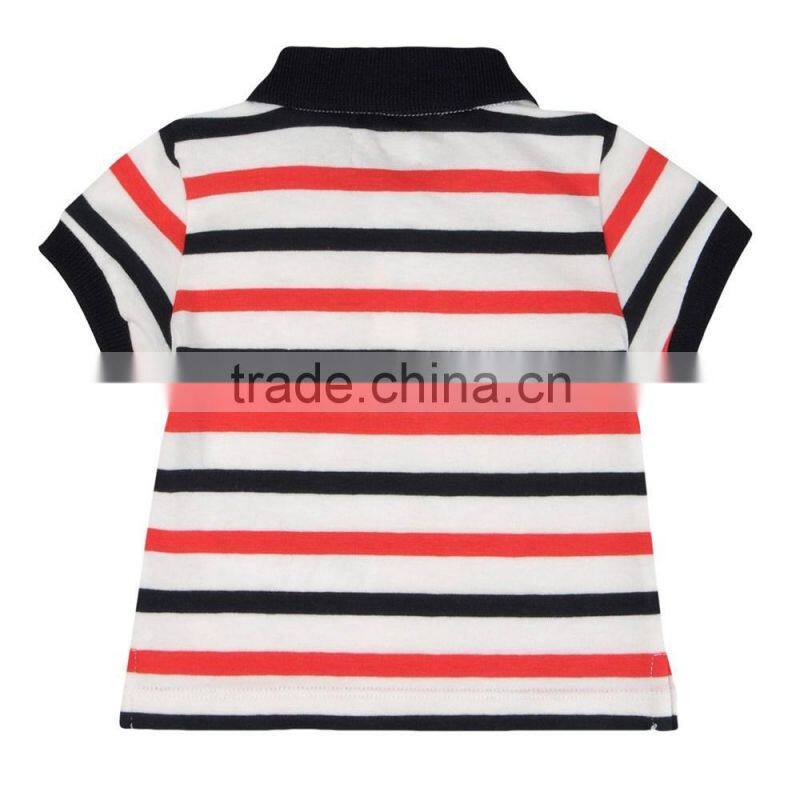 striped kid polo shirt made in china embroidery kis polo shirt
