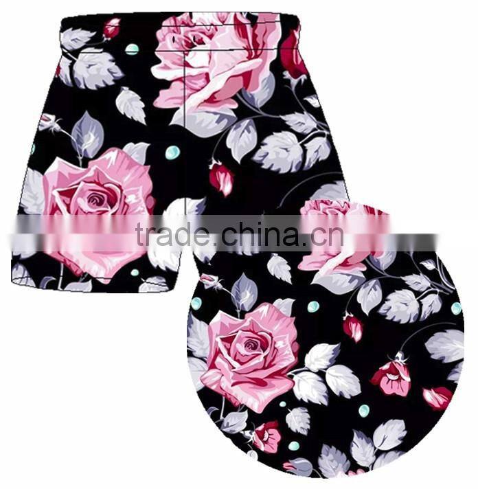 Europe fashion summer shorts sublimation floral hawaii shorts
