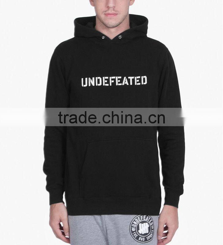 Men's fashion sports plain 100% polyester quality plain hoodies