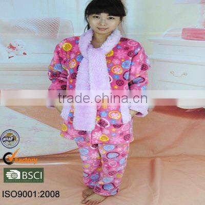 girls' coral fleece set