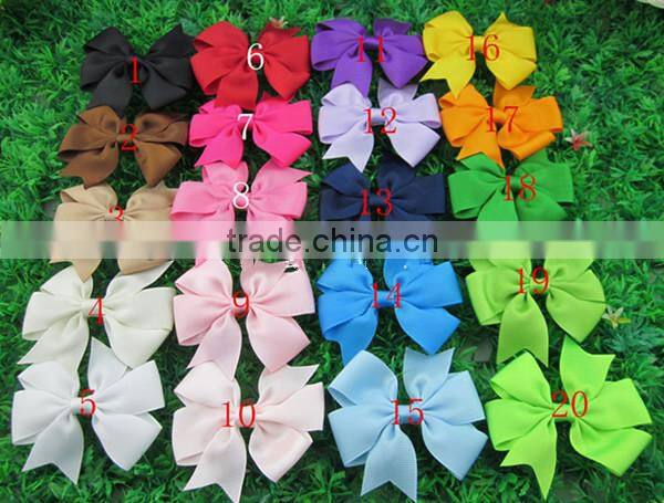 Boutique Hair Bows Girls Baby Alligator Clip Grosgrain Ribbon Headbands Popular children tire/hair clip/hair bowknot