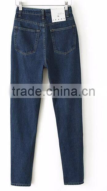 Runwaylover EY0617P Europe Style 2017 Ladies Fashion Washed Denim Jeans