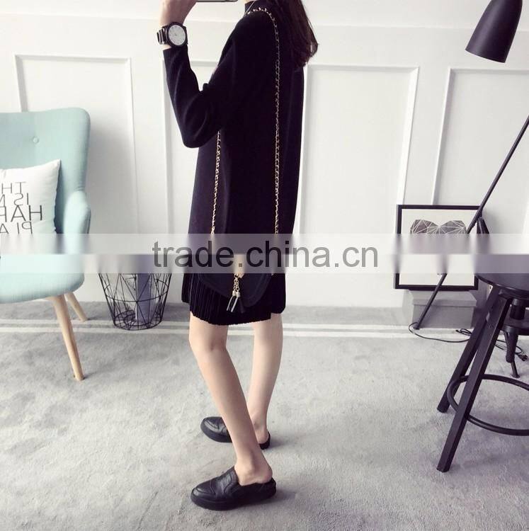 2017 new Korean style sequins Deer Christmas Sweater dresses loose long sweater