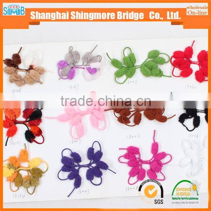 oeko tex fancy yarn supplier shingmore bridge cheap sales high quality polyester thick yarn with pompom