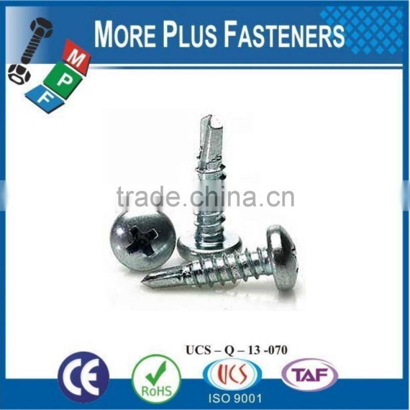 Made in Taiwan Phillips Recessed Pan Head Sheet Metal Self Drilling Screw Pan Head Phillip Self Drilling Screw