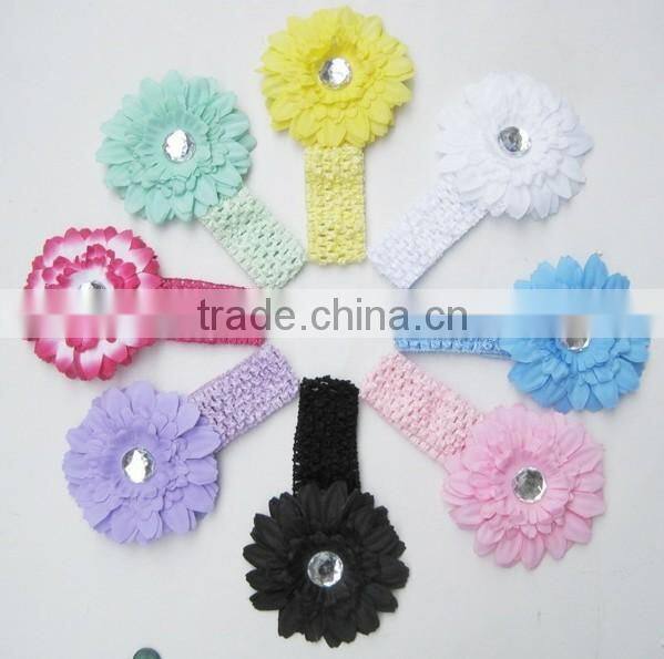 cheap knit baby headband with flower