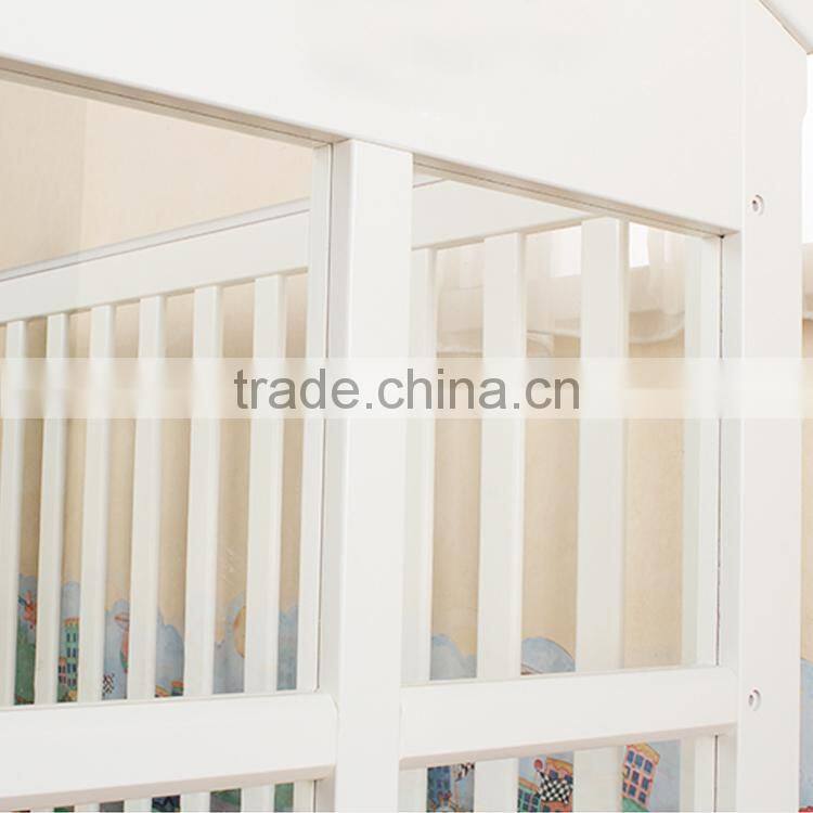 Solid New Zealand Pine multi-functional baby bed wood baby cot baby beds with drawers