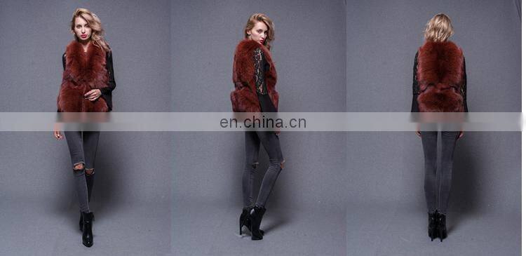 Women stylish Winter Fur Coats Short loose Fox Fur for Wholesale