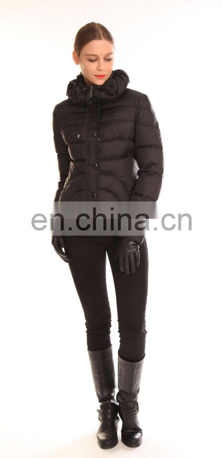 Professional Unique Design Women Down Jacket With Hood