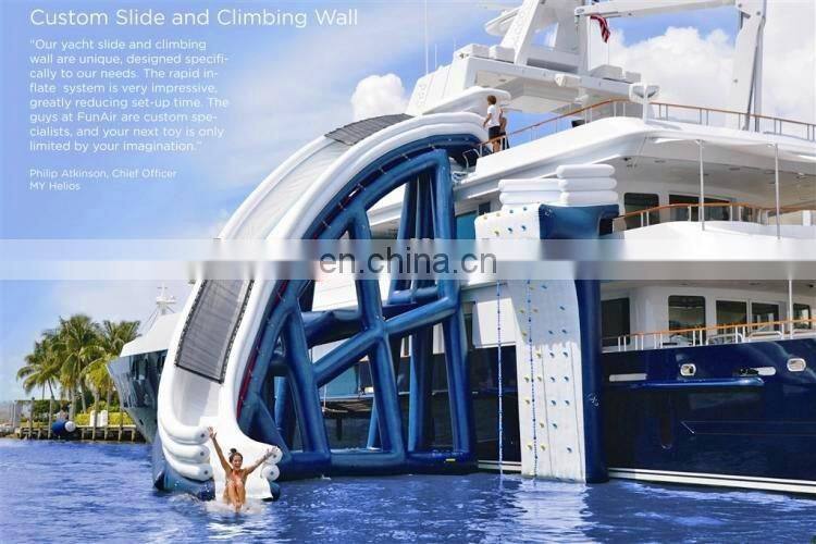 Adult luxury yacht inflatable water stair slide price