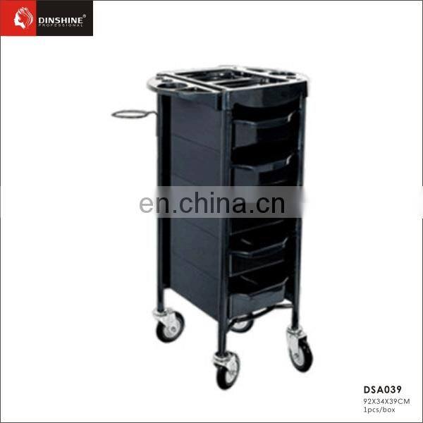 Strong metal frame salon trolley with rubber wheel