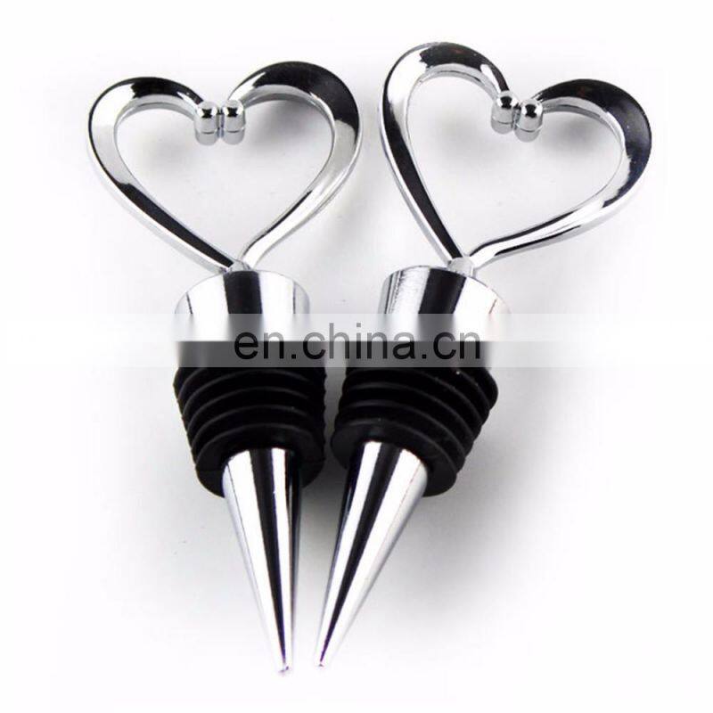 Promotion Wedding Valentines Gift heart shape Red Wine Champagne Bottle Stopper