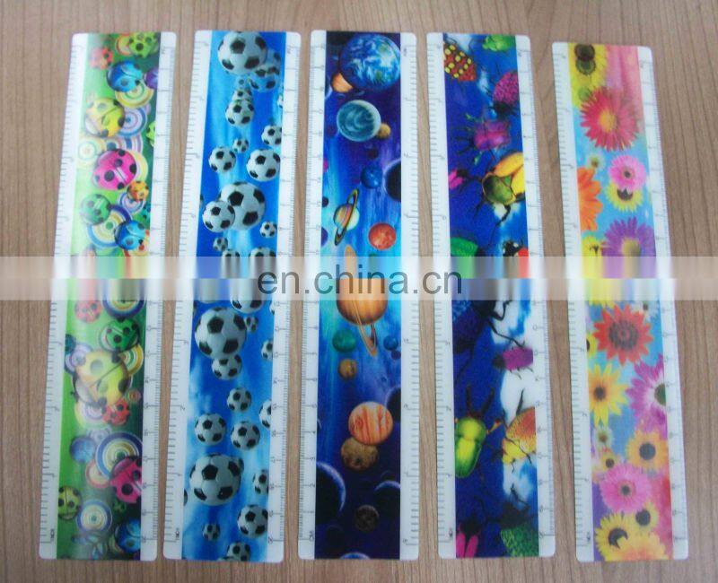 UV printed lenticular effect fold ruler