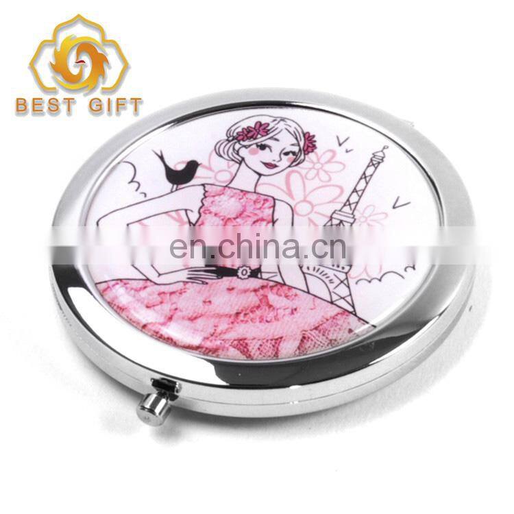 Custom Beautiful Girl Printing folding Pocket Mirror