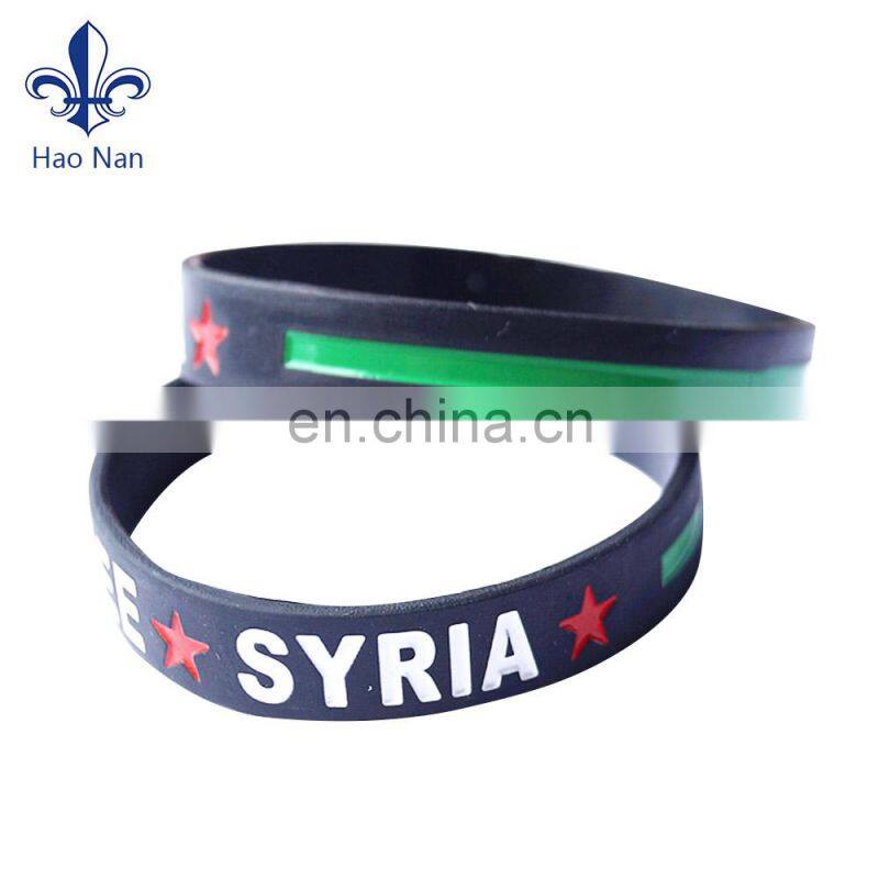 2017 factory selling silicone wristband with custom