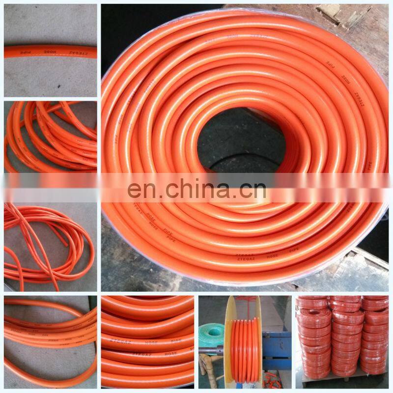 Hot Price!!! 8mm Orange Cheap Braided Reinforced PVC Hose Gas LPG Use For Africa Market