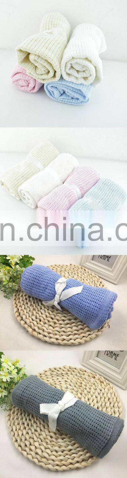 Baby Knitted Blanket Cotton Super Soft Kids Month Blankets Newborn Swaddle Infant Wrap Bath Towel Girl Boy Stroller Cover