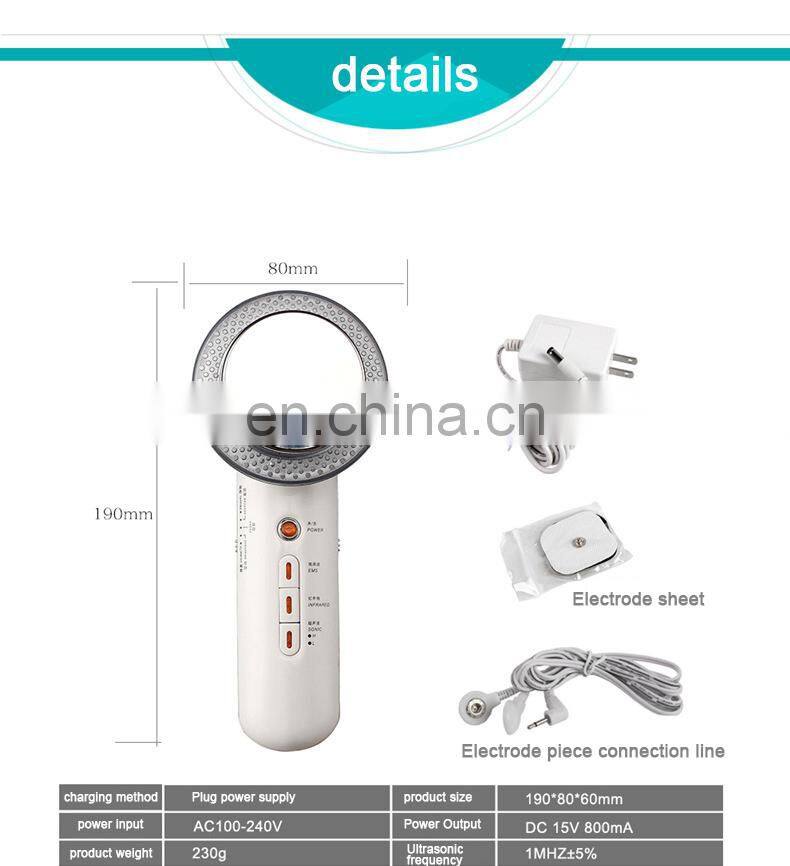 3 IN 1 EMS Ultrasonic Infrared Slimming Machine Muscle Relaxing Burning Fat Massager