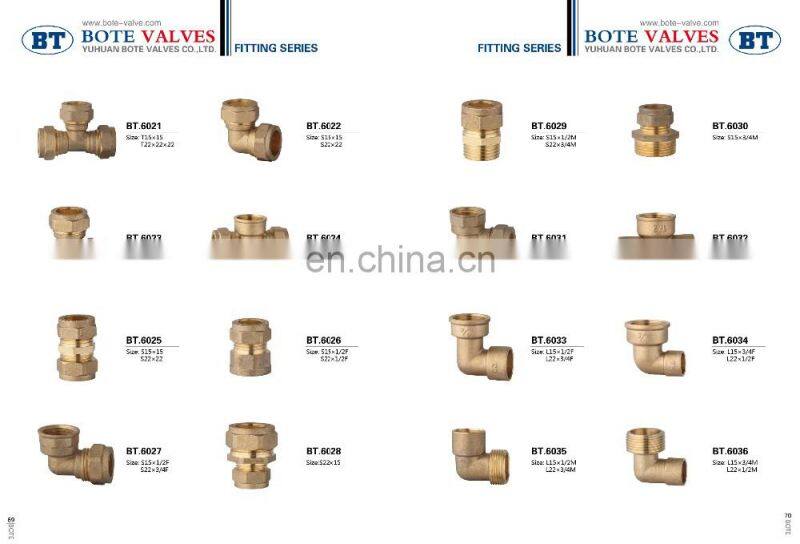 BT6050 brass fittings