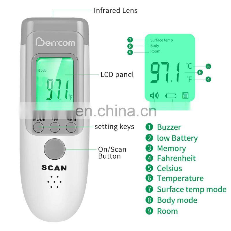 Home Health Care Digital Infrared Gun Non-contact Laser Body Adult Temperatuere Test Forehead Thermometer