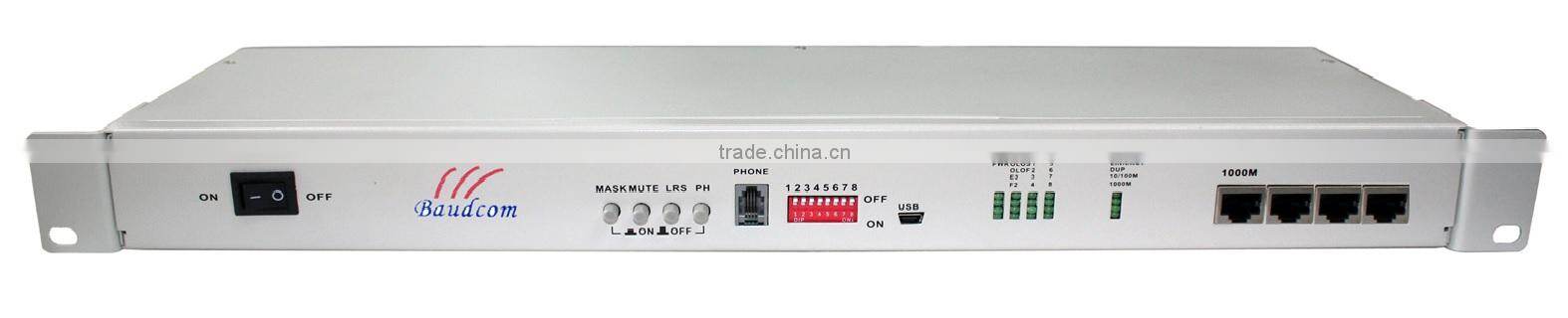 Made in China 8E1 to fiber 4Gigabit multiplexer operation