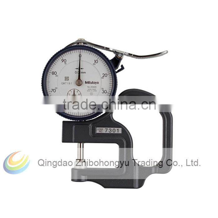 Mitutoyo 7301 Dial Thickness Gage Meter Gauge Flat Anvil 0-10mm Range 0.01mm