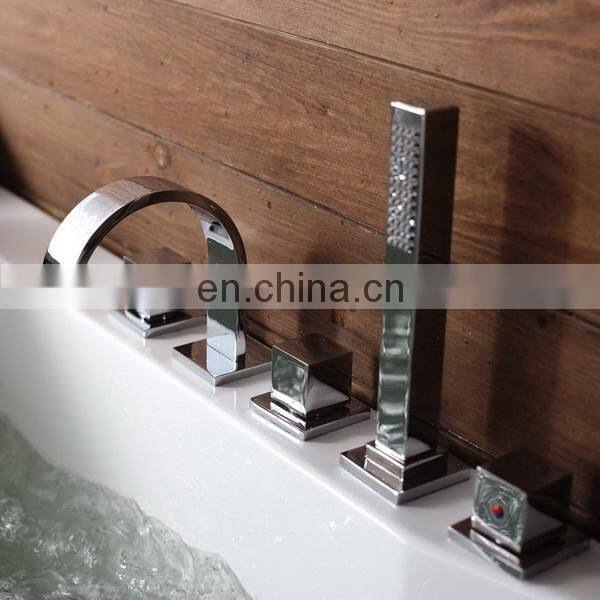 Five Holes Deck Mount Used Bath Faucet Waterfall Faucet for Bathtub