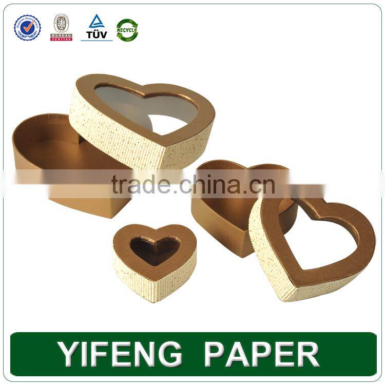 new custom heart shape cardboard gift packaging box, cardboard paper packaging box